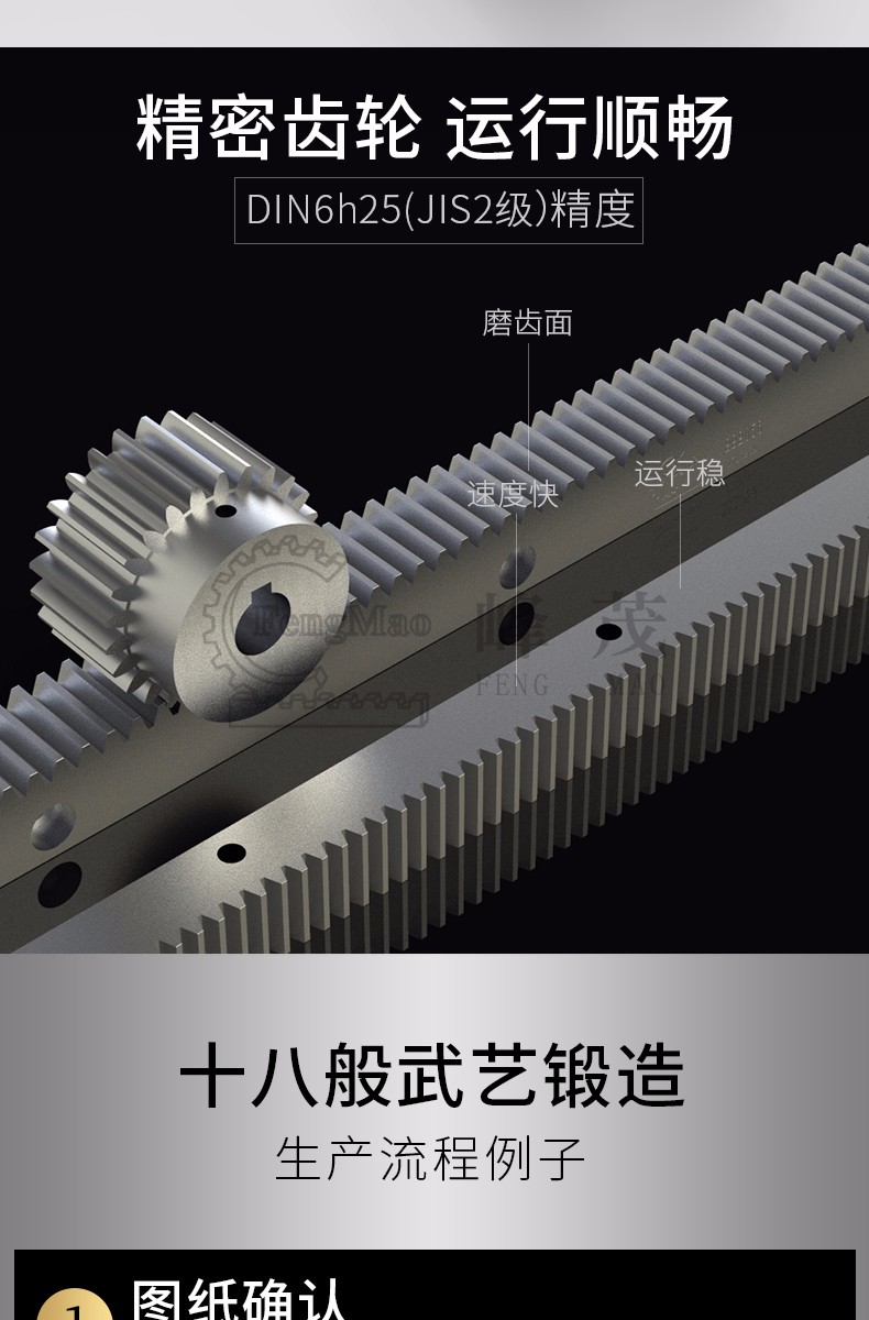 高精度齒輪運行順暢